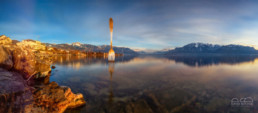 Panoramique depuis les quais de Vevey